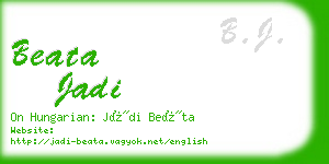 beata jadi business card